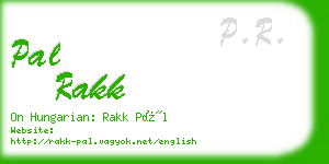 pal rakk business card